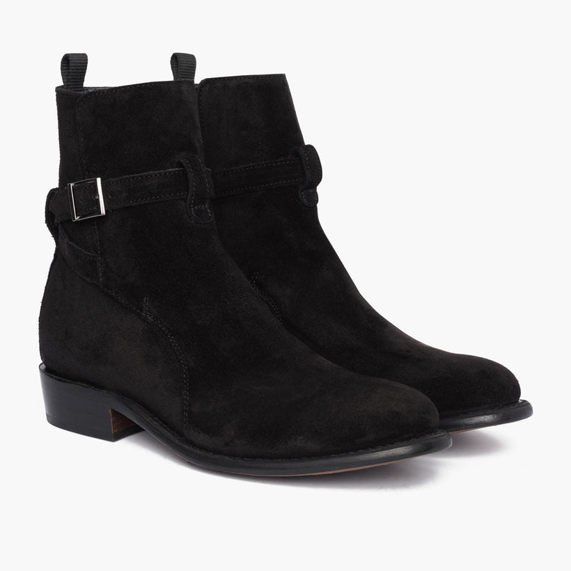 Rogue Musta Suede Nahkasaappaat Miehille