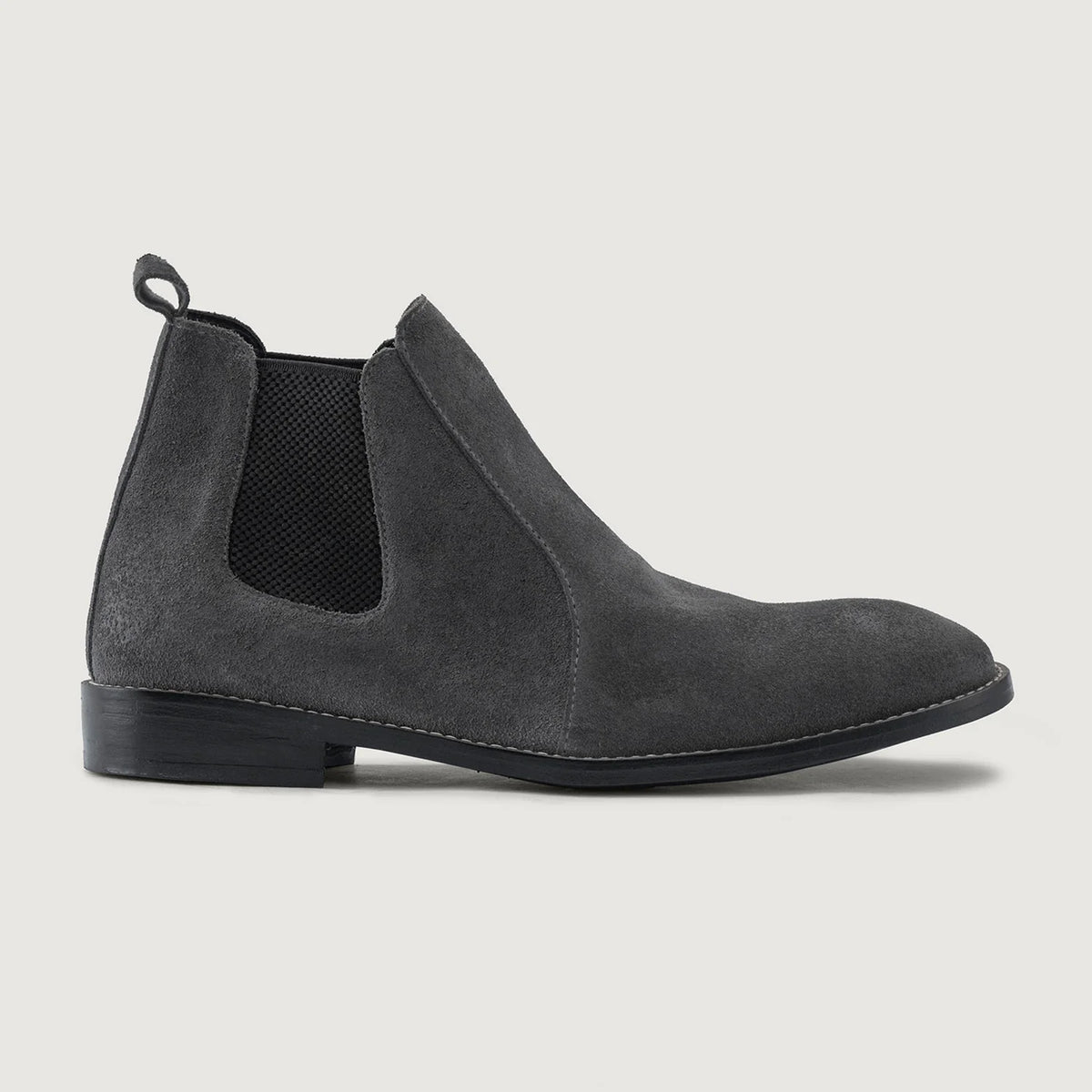 Grey Goatskin Suede Leather Boots - Goodyear welt -rakenne ja kärkiosa