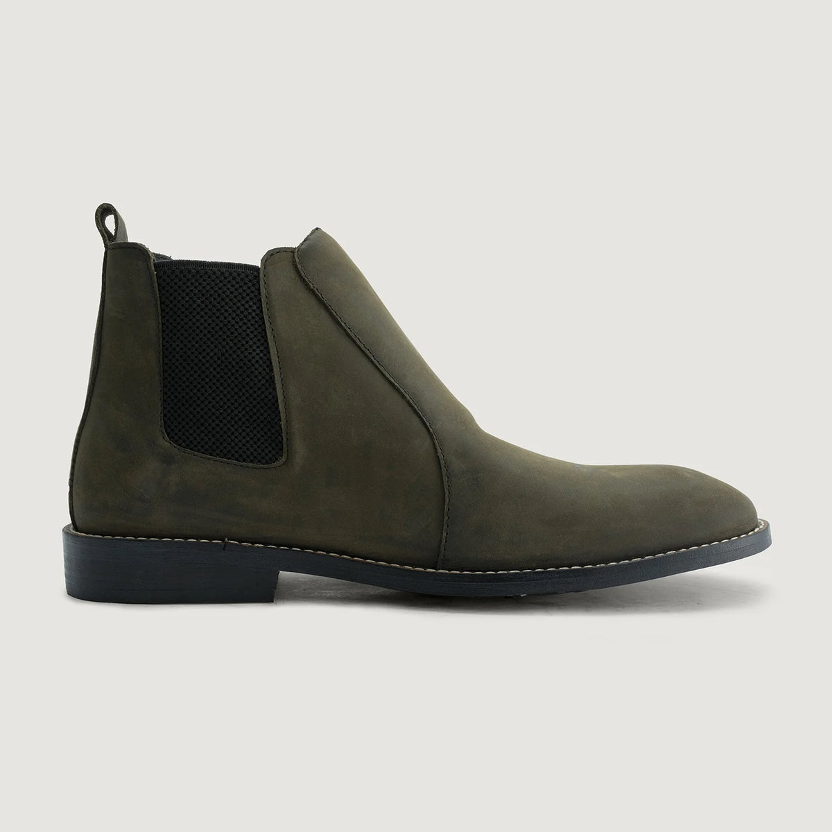 Olive Full-Grain leather Boots - Goodyear welt -rakenne ja kärkiosa