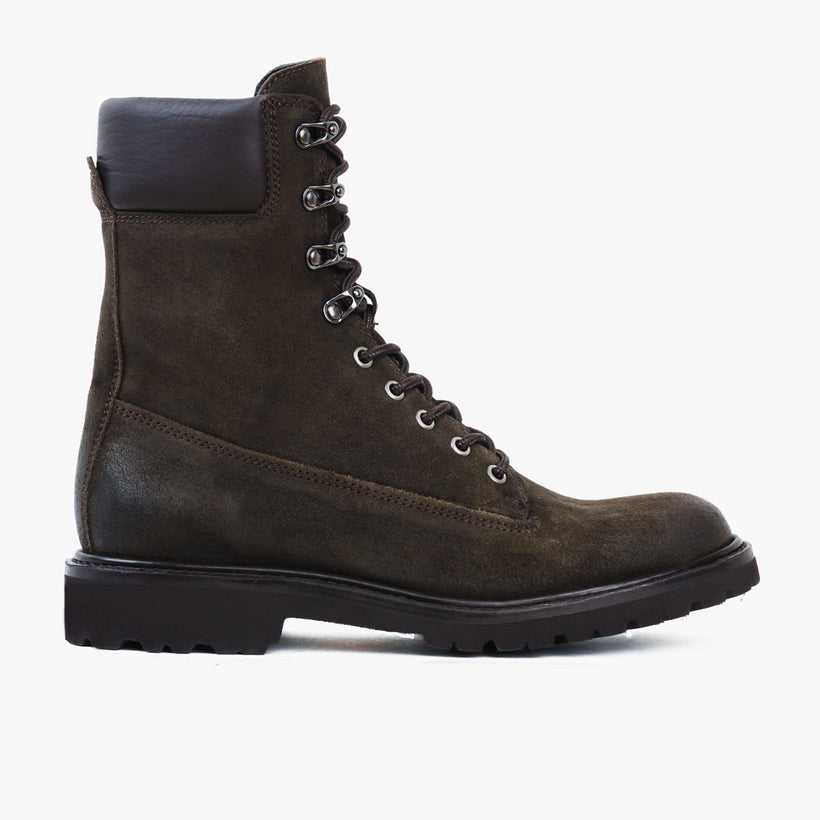 Explorer Dark Olive Suede Nahkasaappaat Miehille