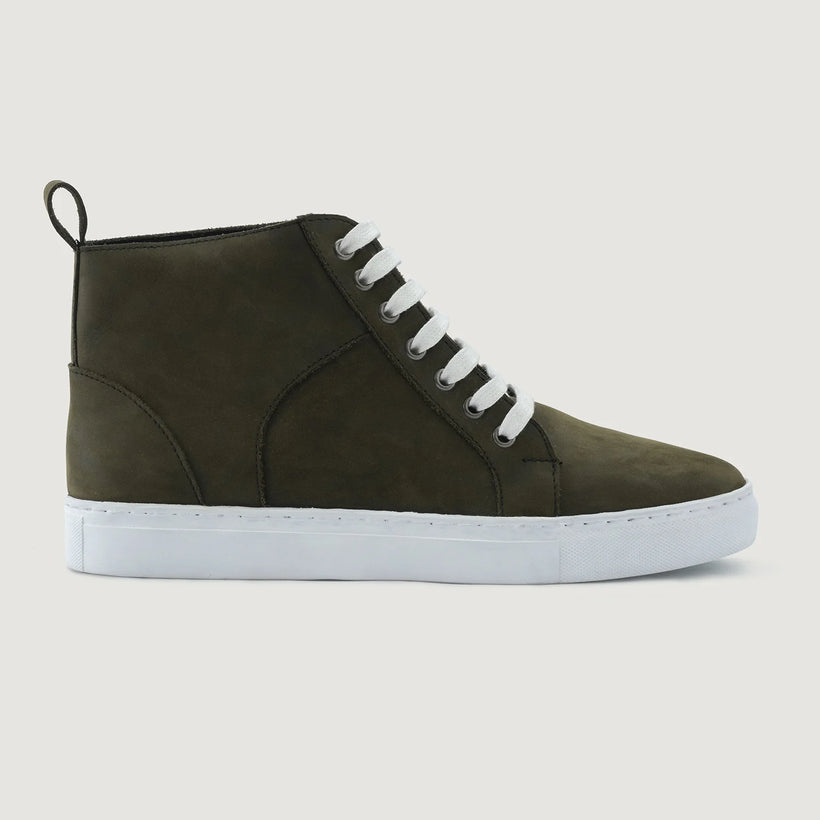 Marty High Top Olive Pullup Nahkatennarit Miehille