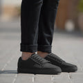 Murphy Low Top Musta Nubuck Nahkatennarit Miehille