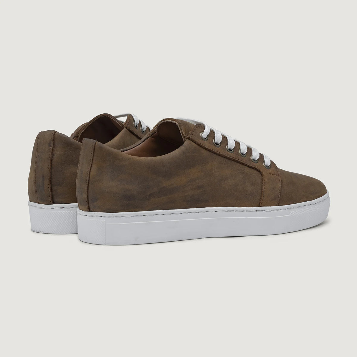 Burnt Copper Full-Grain leather Sneakers - Goodyear welt -rakenne ja kärkiosa