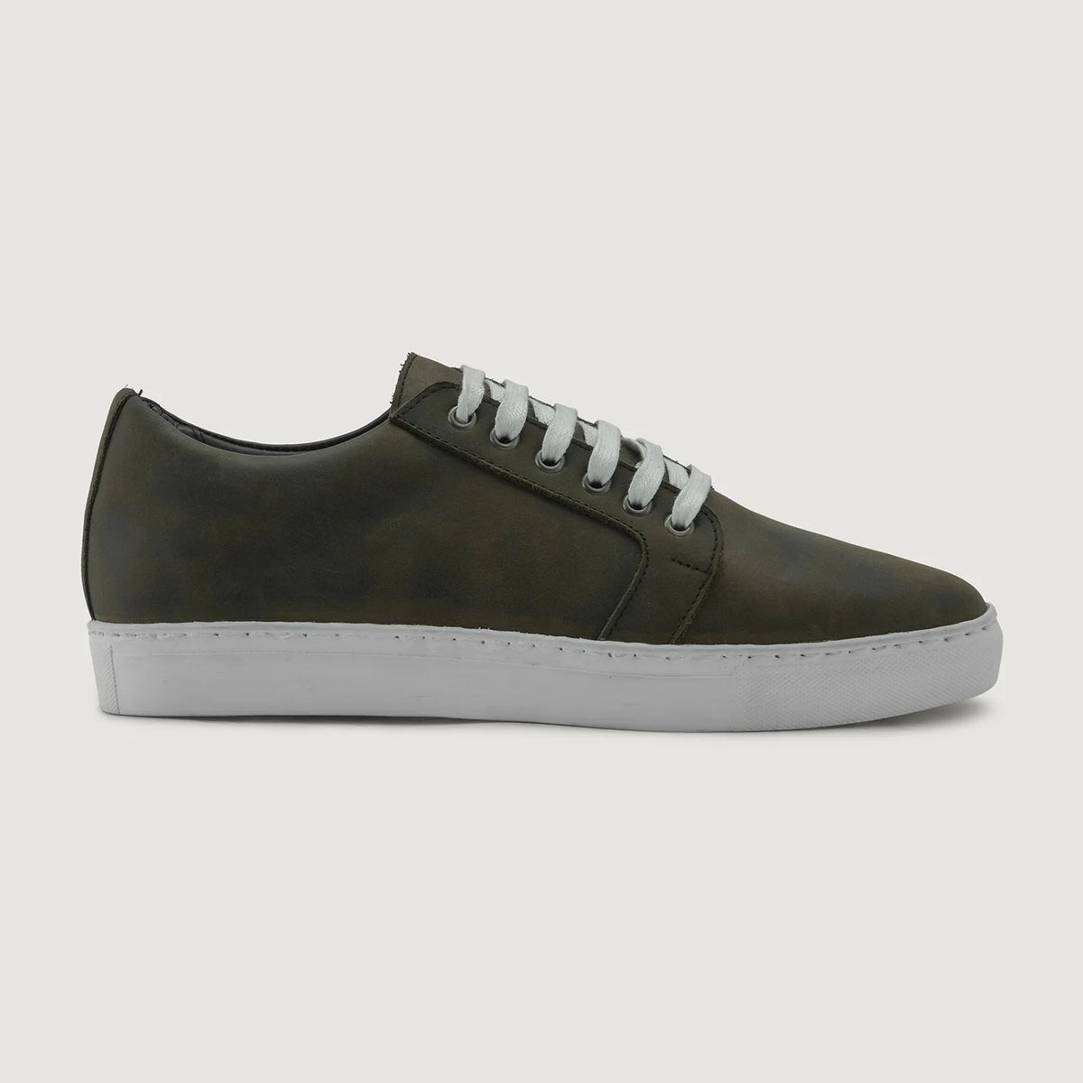 Olive Full-Grain leather Sneakers - Goodyear welt -rakenne ja kärkiosa