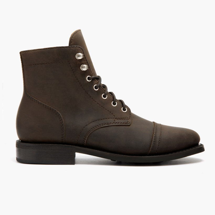 Captain Tobacco Leather Boots Naisille
