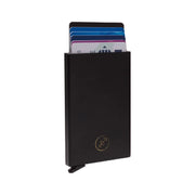 Aluminium Card Holder Naisille in Classic 100% Full-Grain Leather - Full Exterior Front Profile View | Buy Online