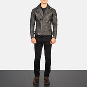 Armand Green Nahkainen Biker-takki Miehille – alternate product view 4