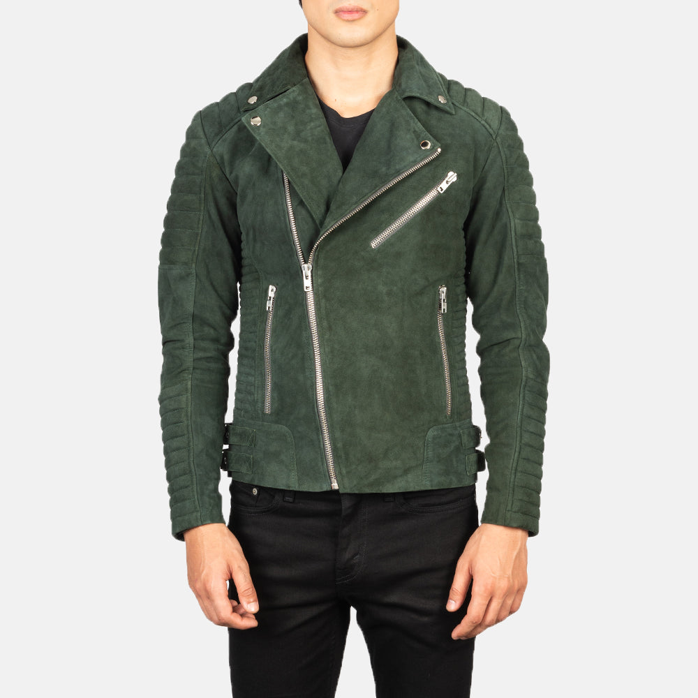 Armand Green Nahkainen Biker-takki Miehille – alternate product view 1