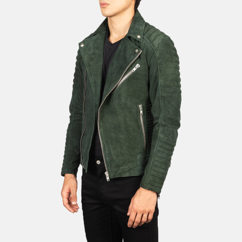 Armand Green Nahkainen Biker-takki Miehille – alternate product view 2