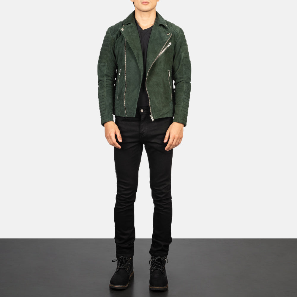 Armand Green Nahkainen Biker-takki Miehille – alternate product view 3