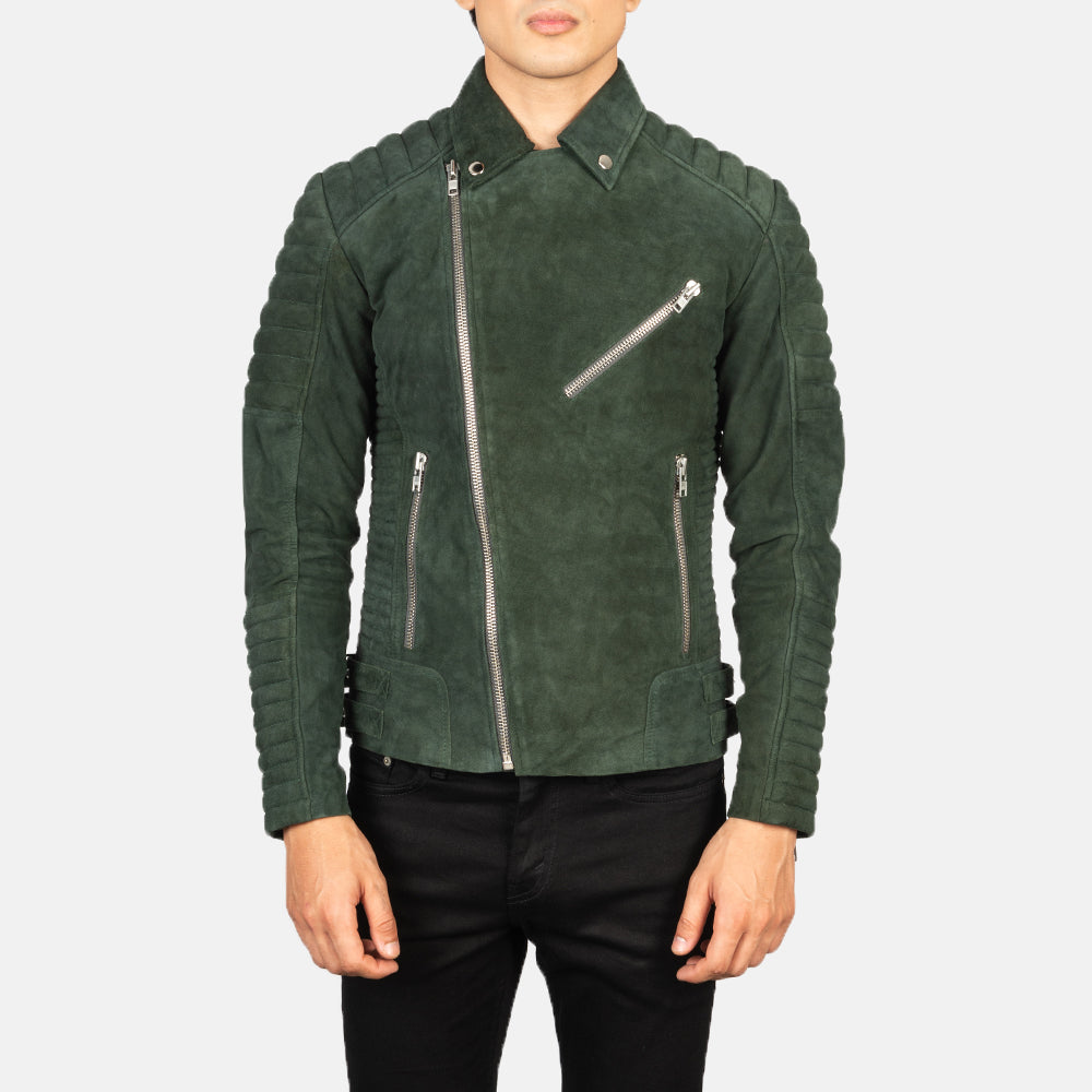 Armand Green Nahkainen Biker-takki Miehille – alternate product view 4