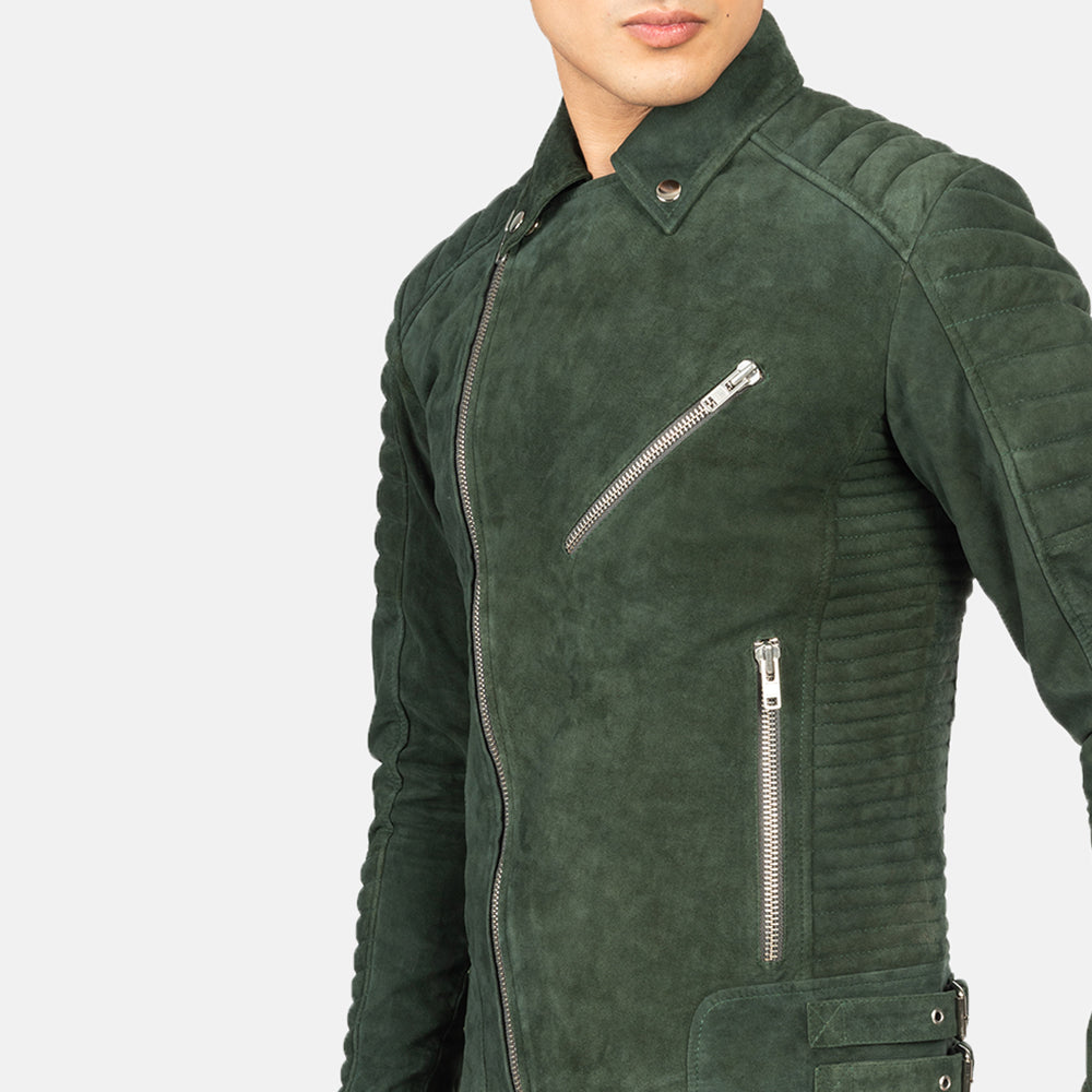Armand Green Nahkainen Biker-takki Miehille – alternate product view 6