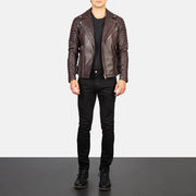 Armand Green Nahkainen Biker-takki Miehille – alternate product view 3