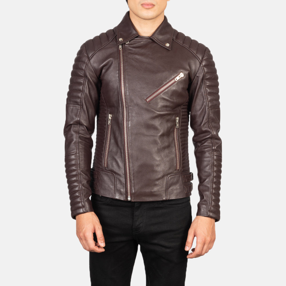 Armand Green Nahkainen Biker-takki Miehille – alternate product view 4