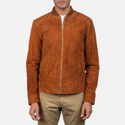 Blain Ruskea Nahkainen Pommitakki Miehille – alternate product view 3