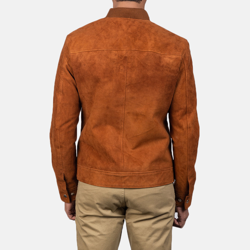 Blain Ruskea Nahkainen Pommitakki Miehille – alternate product view 5
