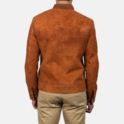 Blain Ruskea Nahkainen Pommitakki Miehille – alternate product view 5