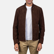 Blain Ruskea Nahkainen Pommitakki Miehille – alternate product view 1