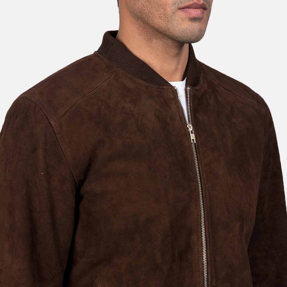 Blain Ruskea Nahkainen Pommitakki Miehille – alternate product view 6