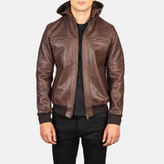 
Bouncer Biz Nahkainen Pommitakki Miehille – alternate product view 1