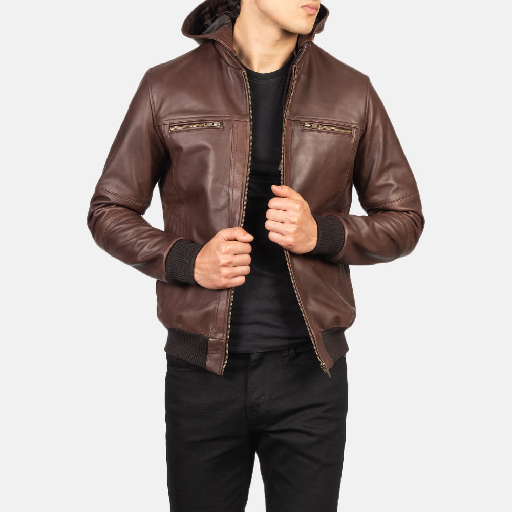 
Bouncer Biz Nahkainen Pommitakki Miehille – alternate product view 4