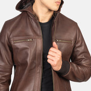 
Bouncer Biz Nahkainen Pommitakki Miehille – alternate product view 6
