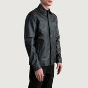 
Black Sheepskin leather Jacket - Takaa istuvilla olkapäillä ja siistillä helmalla