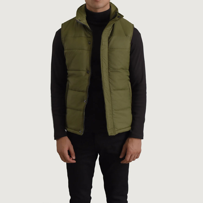 Bryan Green Puffer Vest Miehille
