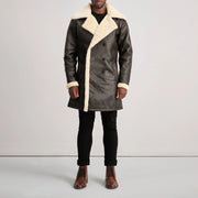 Charles Nahkatakki Pitkä Ruskea Shearling Nahkatakki Pitkä Miehille – alternate product view 3
