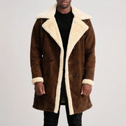 Charles Nahkatakki Pitkä Ruskea Shearling Nahkatakki Pitkä Miehille – alternate product view 1
