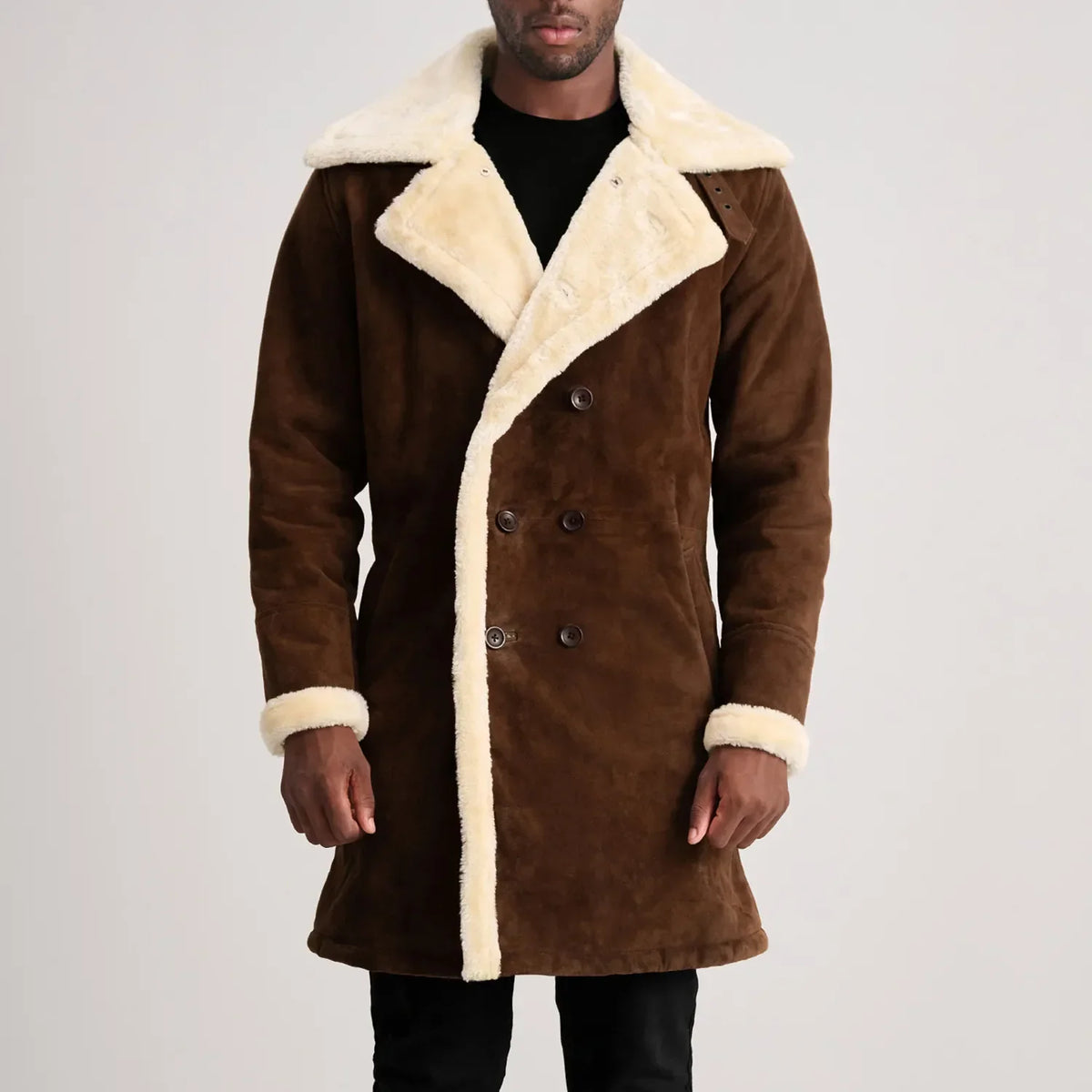 Charles Nahkatakki Pitkä Ruskea Shearling Nahkatakki Pitkä Miehille – alternate product view 4