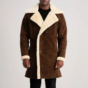 Charles Nahkatakki Pitkä Ruskea Shearling Nahkatakki Pitkä Miehille – alternate product view 4