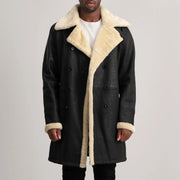 Charles Nahkatakki Pitkä Ruskea Shearling Nahkatakki Pitkä Miehille – alternate product view 1