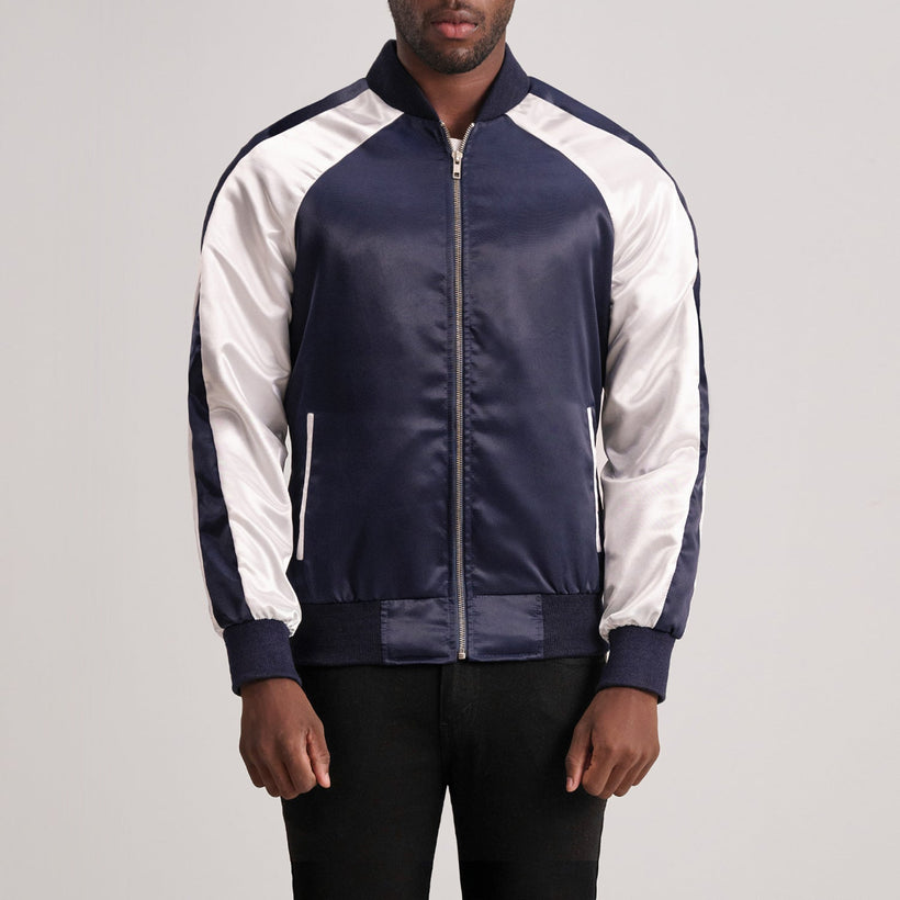 Clarke Blue Varsity Nahkatakki Miehille