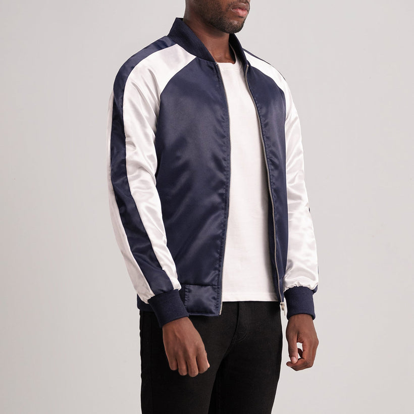 Clarke Blue Varsity Nahkatakki Miehille
