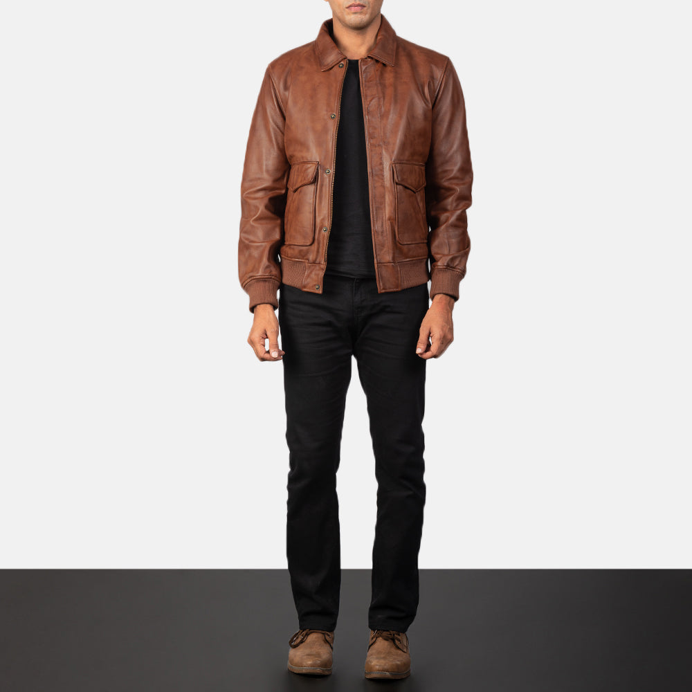 Coffmen Nahkainen Pommitakki Miehille – alternate product view 3