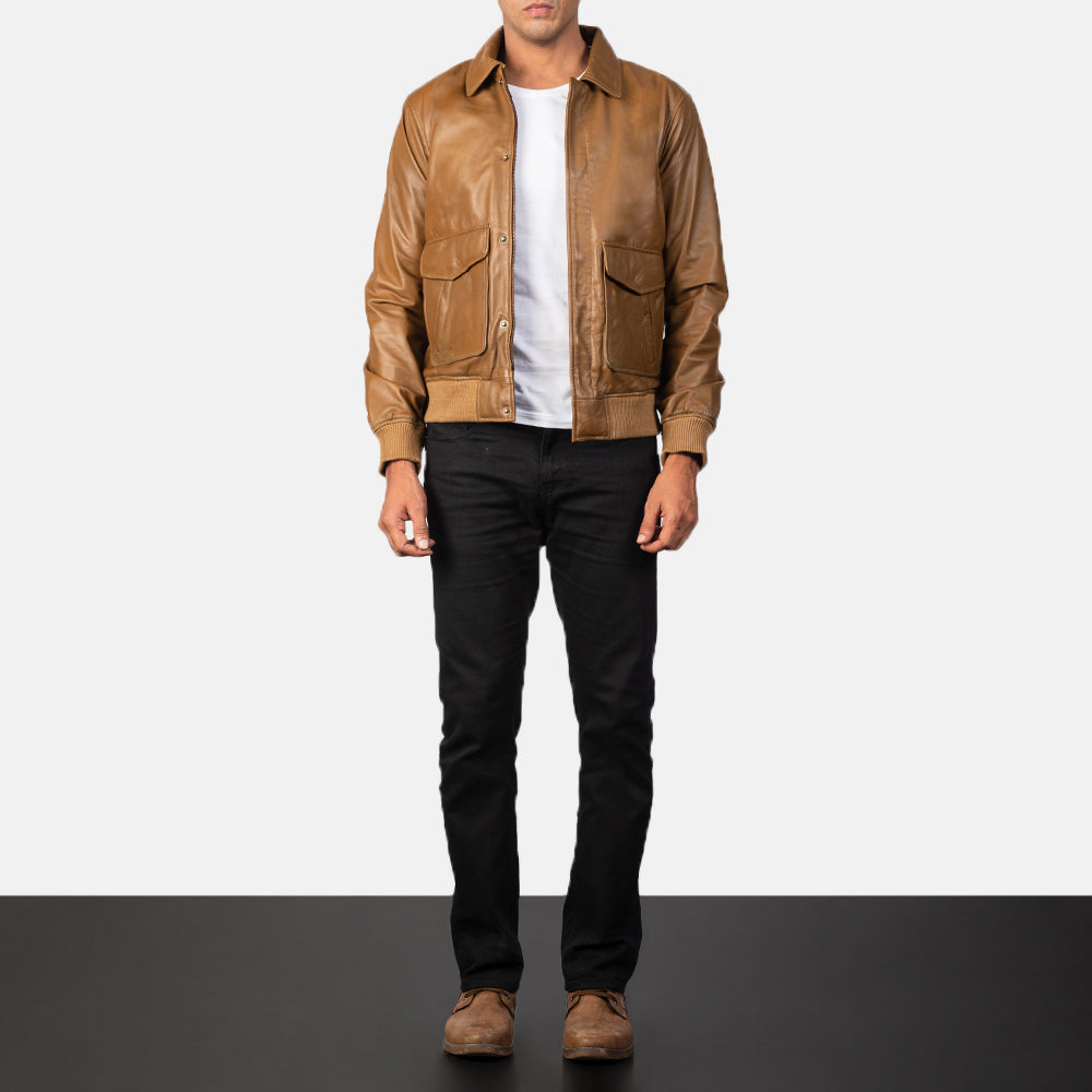Coffmen Nahkainen Pommitakki Miehille – alternate product view 4