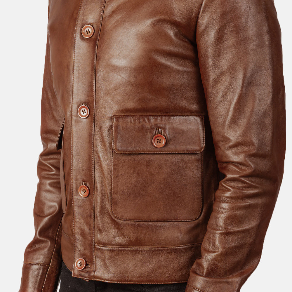 Columbus Nahkainen Pommitakki Miehille – alternate product view 6
