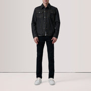 
Black Full-Grain leather Jacket - Takaa istuvilla olkapäillä ja siistillä helmalla