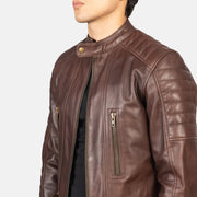 Damian Nahkainen Biker-takki Miehille – alternate product view 6