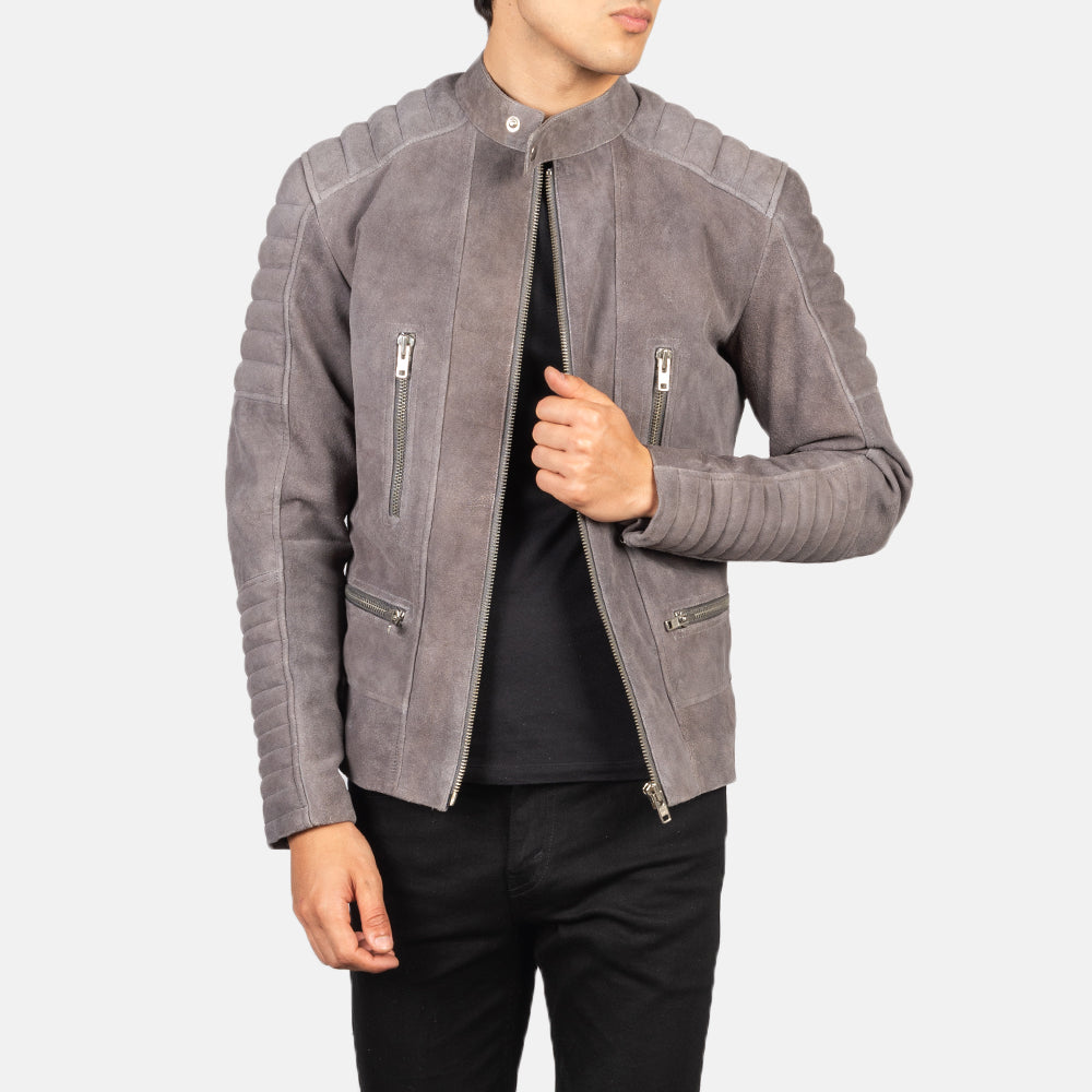 Damian Nahkainen Biker-takki Miehille – alternate product view 1