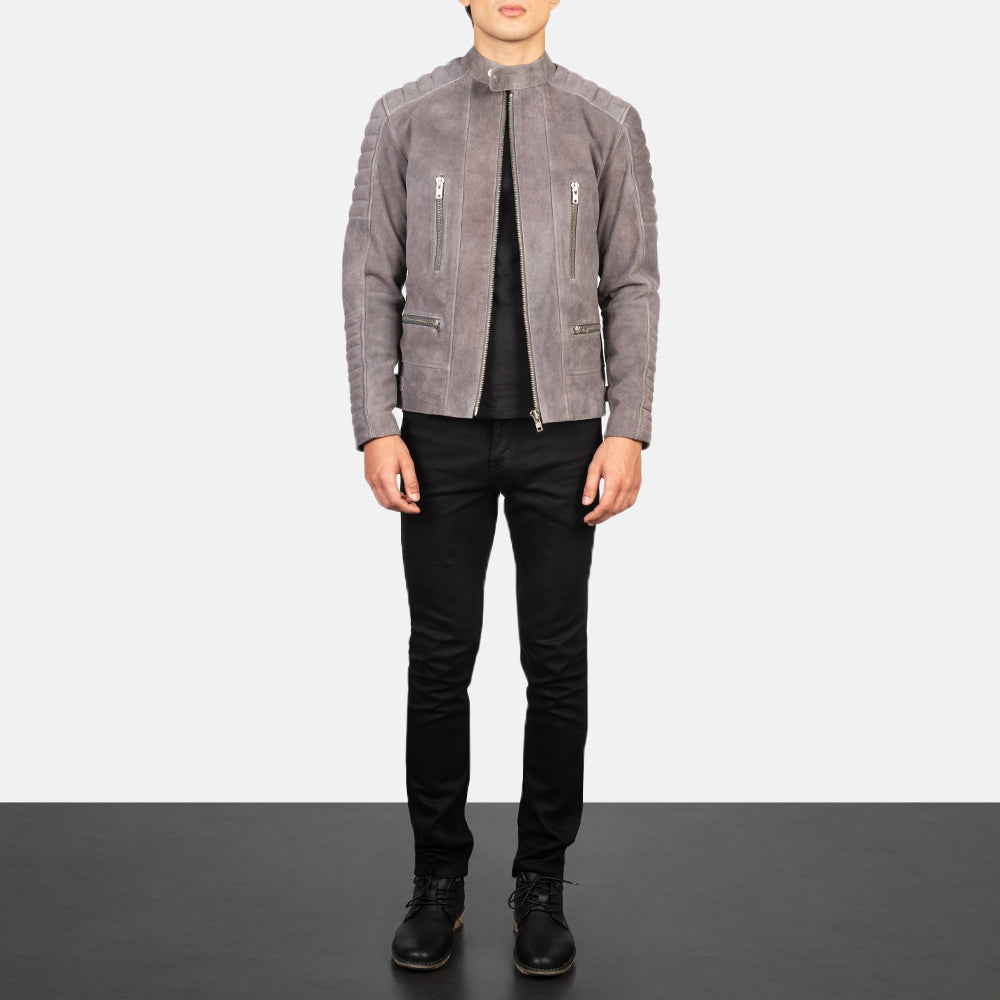 Damian Nahkainen Biker-takki Miehille – alternate product view 3
