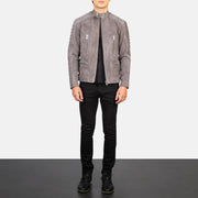 Damian Nahkainen Biker-takki Miehille – alternate product view 3