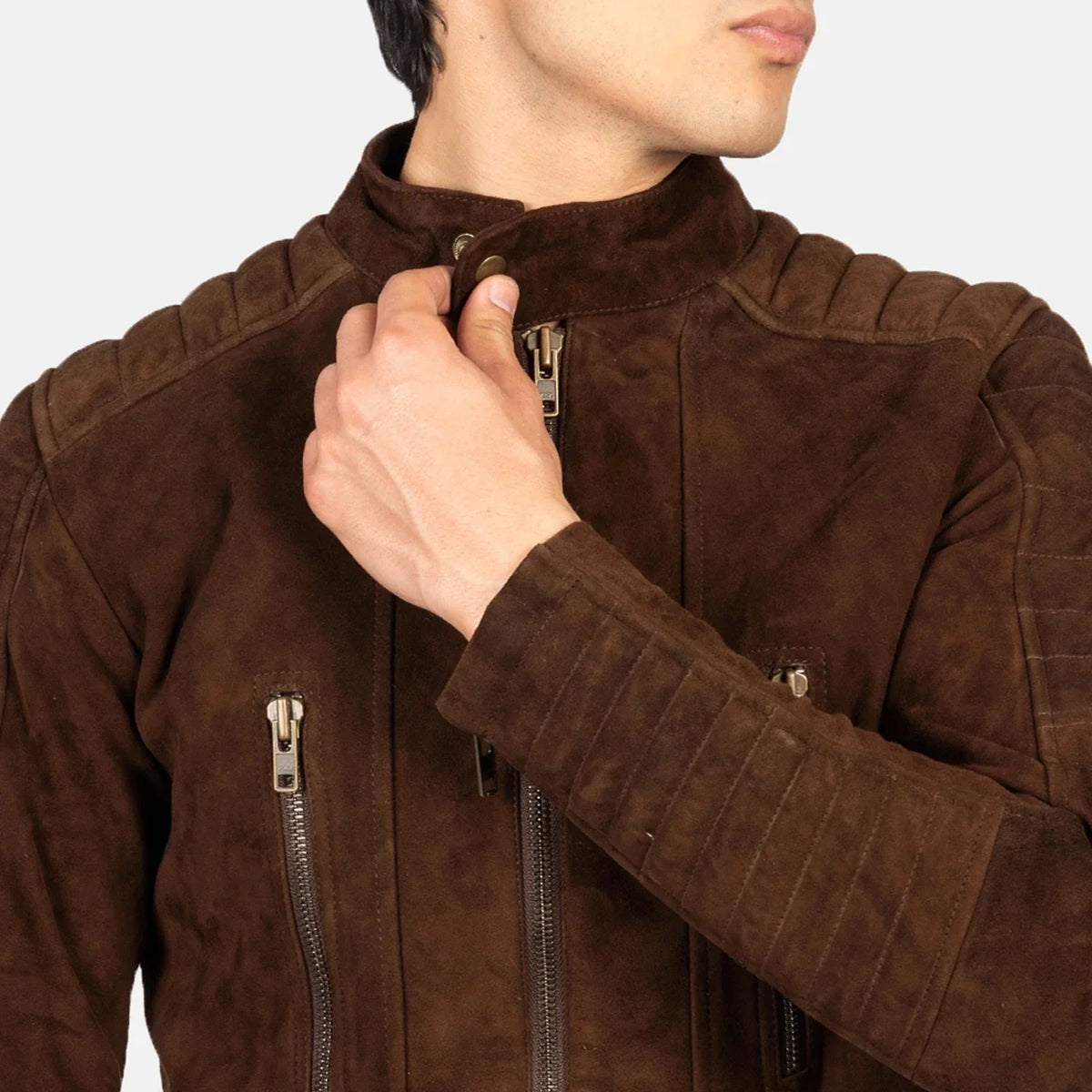 Damian Nahkainen Biker-takki Miehille – alternate product view 6