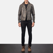 
Danny Tepattu Nahkainen Biker-takki Miehille – alternate product view 3