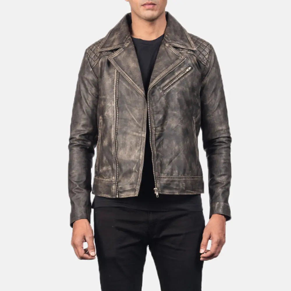 
Danny Tepattu Nahkainen Biker-takki Miehille – alternate product view 4