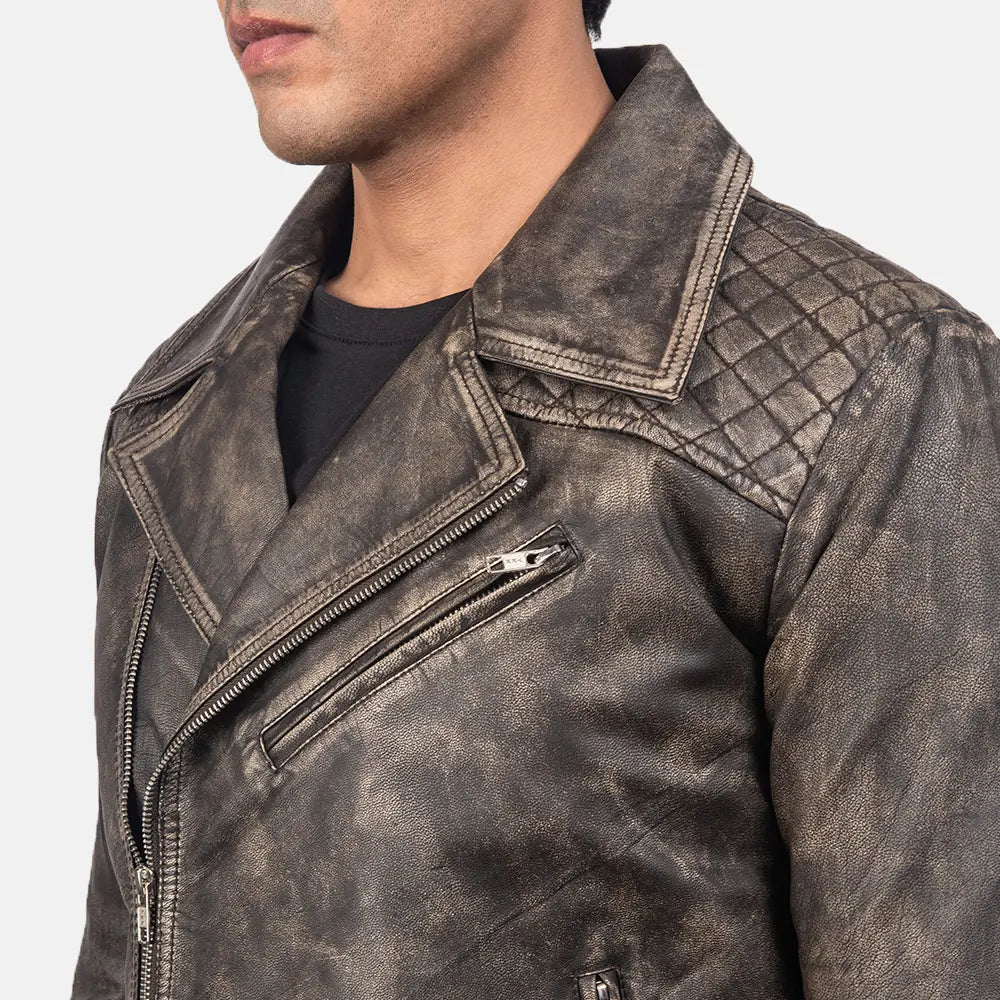 
Danny Tepattu Nahkainen Biker-takki Miehille – alternate product view 5
