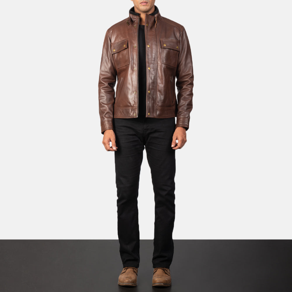 Darren Nahkainen Biker-takki Miehille – alternate product view 3