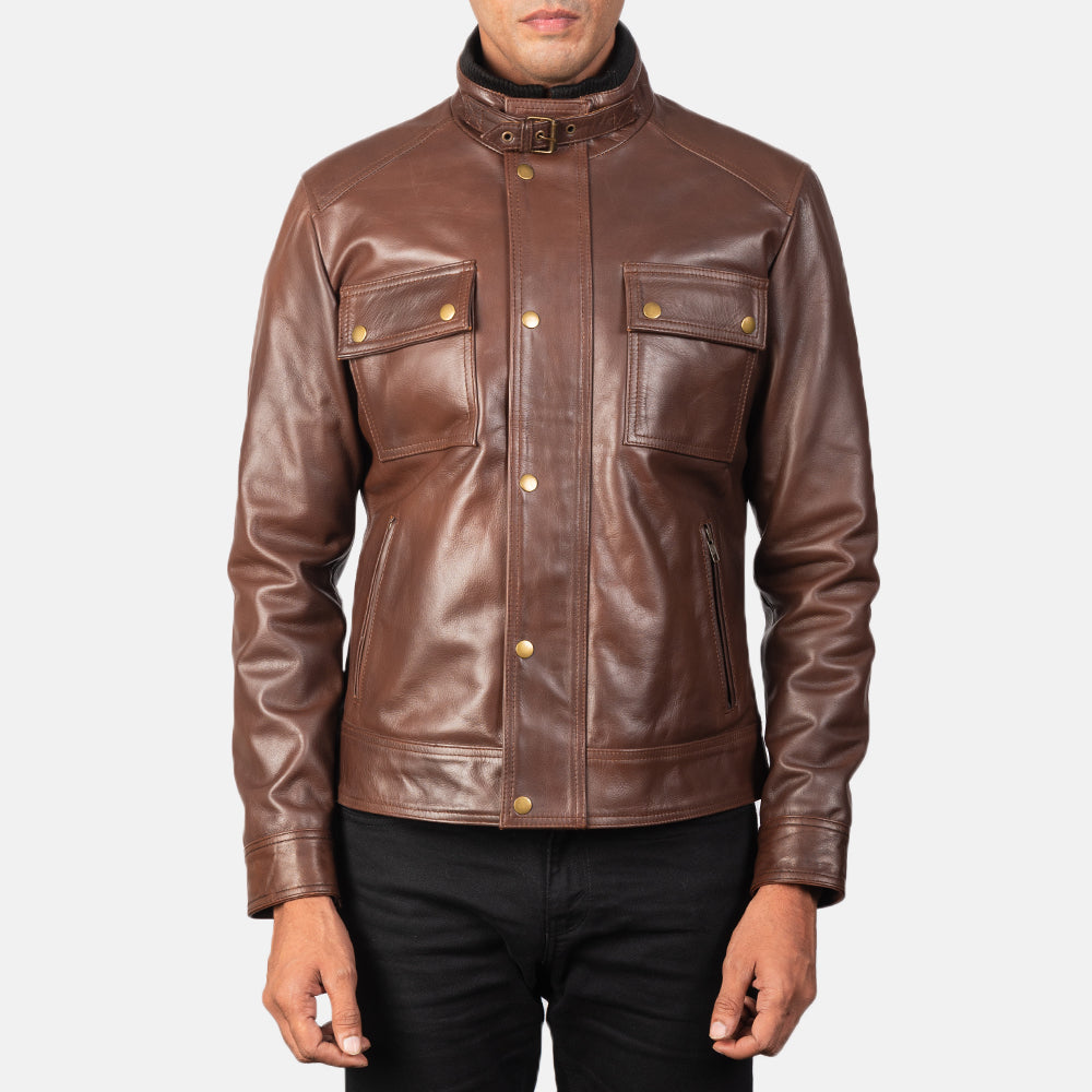 Darren Nahkainen Biker-takki Miehille – alternate product view 4