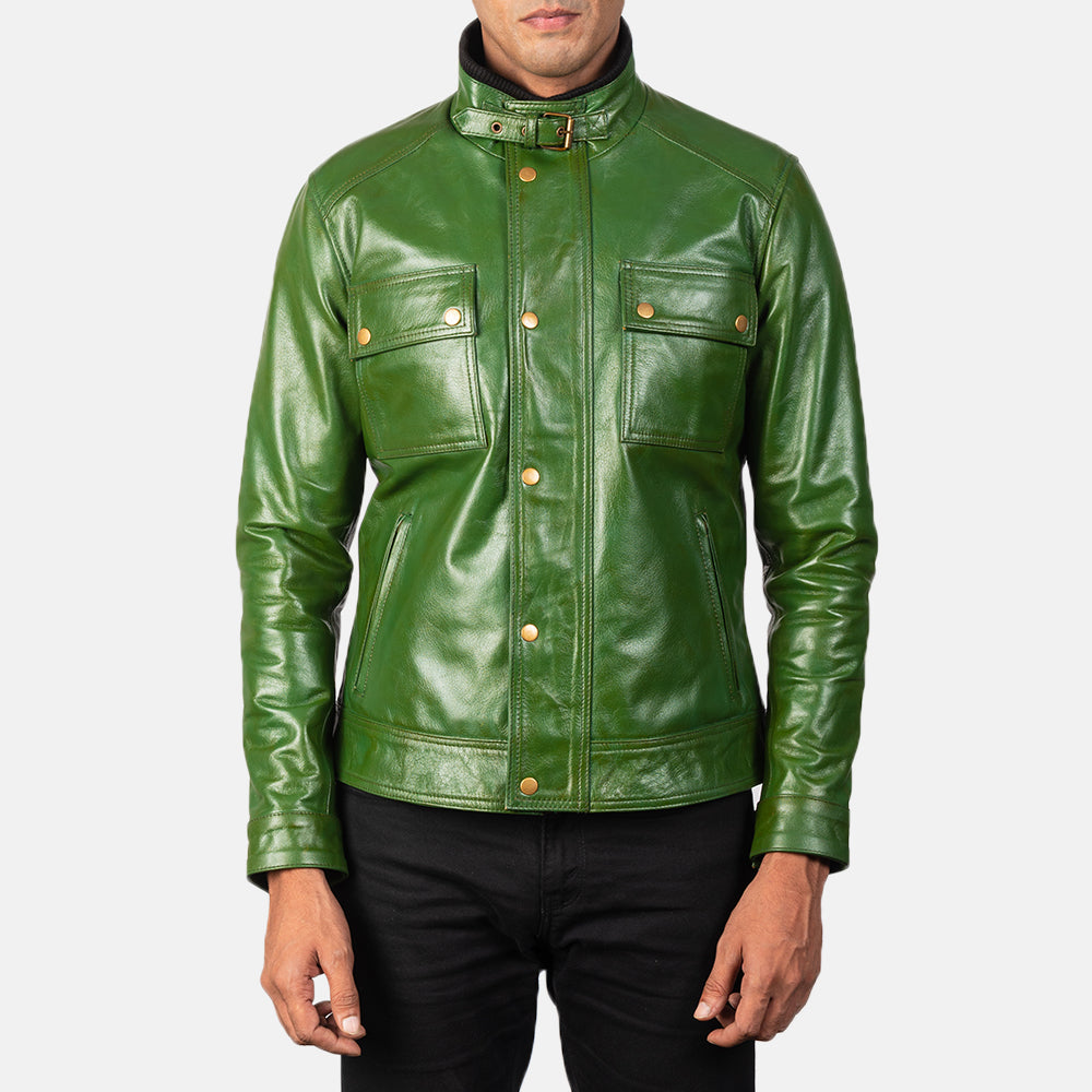 Darren Nahkainen Biker-takki Miehille – alternate product view 3